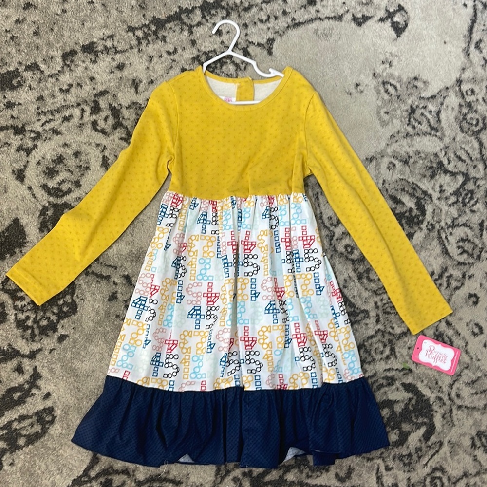 Ric Rac Ruffles shapes dress - NEW with tags, size 7